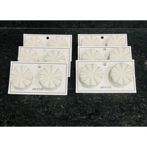 Set Of 12 H&M Ruffle Flower Drawer Pull Or Cabinet Knob Creamy White Brand New